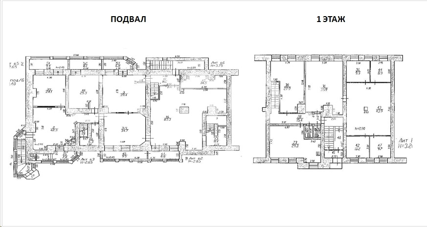 Планировка офиса 532 м², 1 этаж, Жилое здание «Краснодар, Красная ул., 18»
